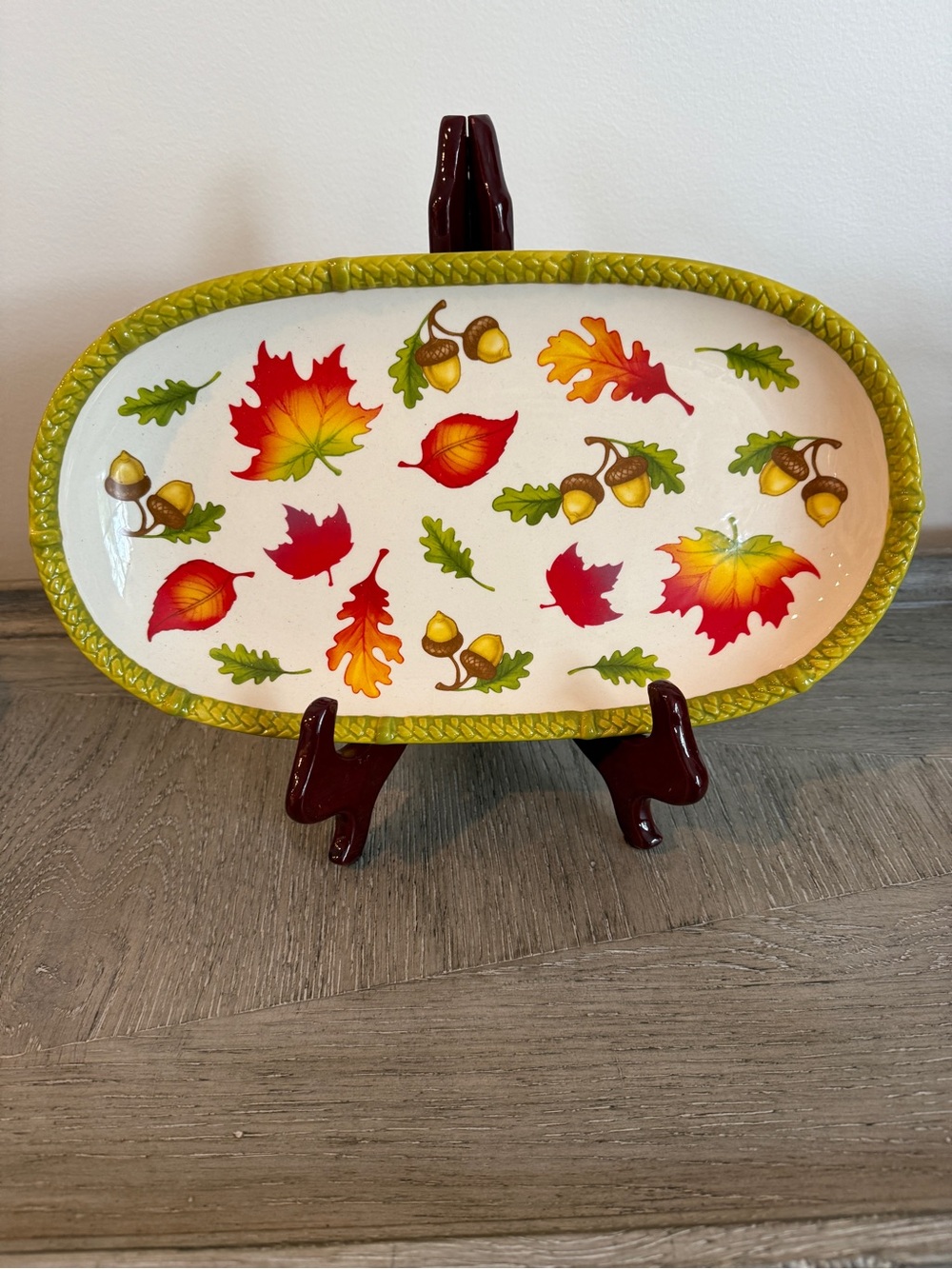 Temp-Tations by Tara oval serving platter featuring vibrant hand painted design